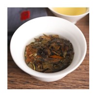 福鼎陳皮貢眉白茶 新會(huì )陳皮150克壽眉白茶餅 茶葉廠(chǎng)家批發(fā) 定制