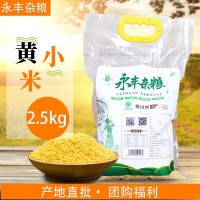 朝陽(yáng)黃小米5斤袋裝農家自種月子米寶寶米廠(chǎng)家批發(fā)黃小米2.5kg