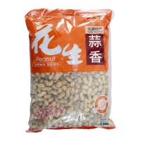 廠(chǎng)家批發(fā)飛花帶殼蒜香味花生2.5kg大包裝花生 香脆可口堅果零食